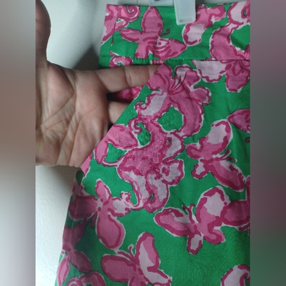 Lilly Pulitzer Pink and Green Floral Mini Skirt - Picture 5 of 8